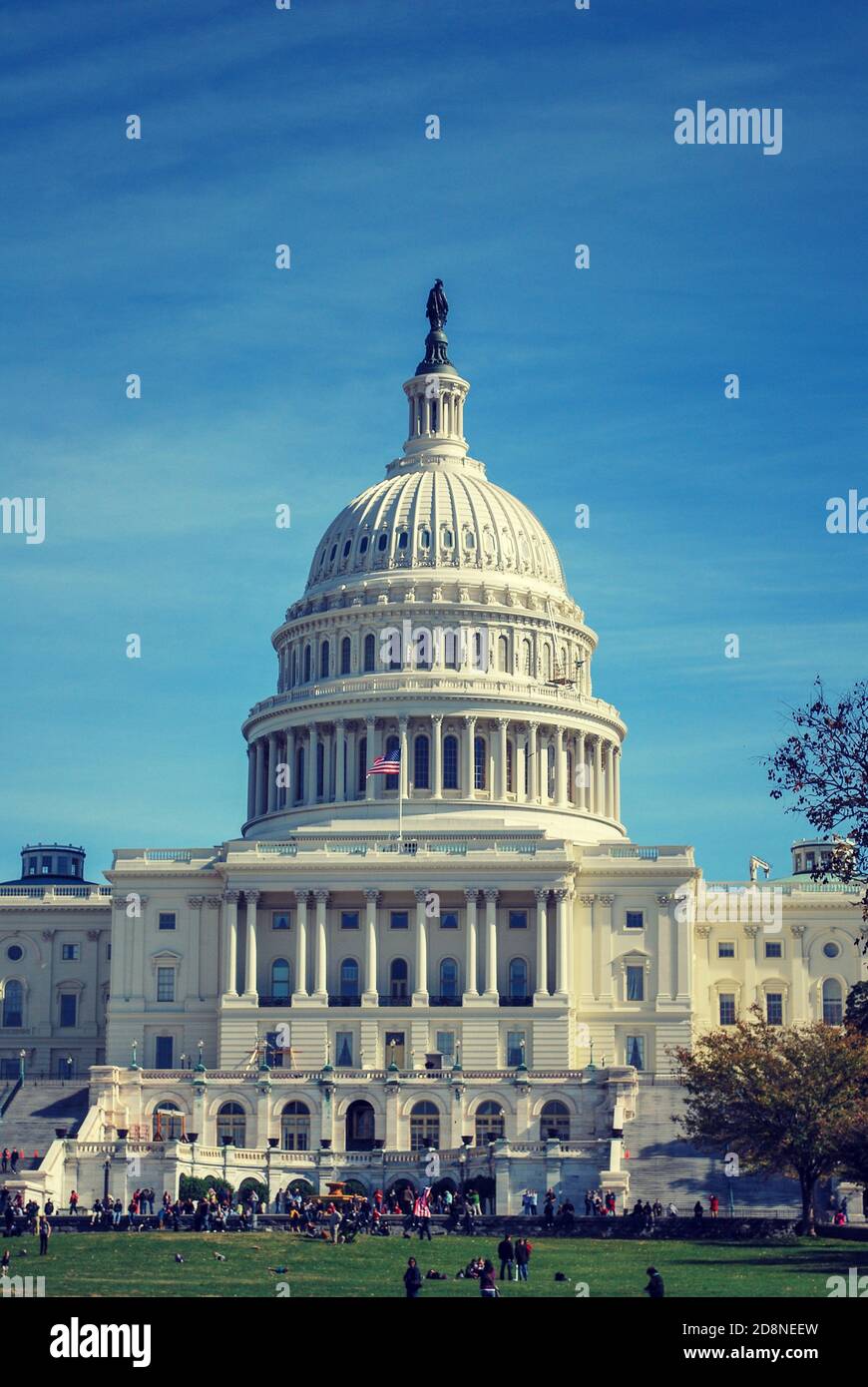 View of the US Capital Building in Washington D.C. USA Stock Photo