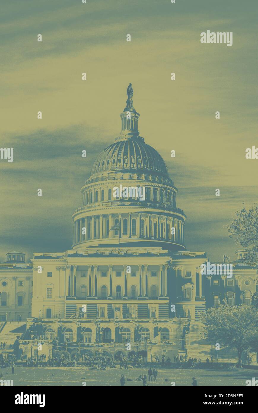 View of the US Capital Building in Washington D.C. USA Stock Photo