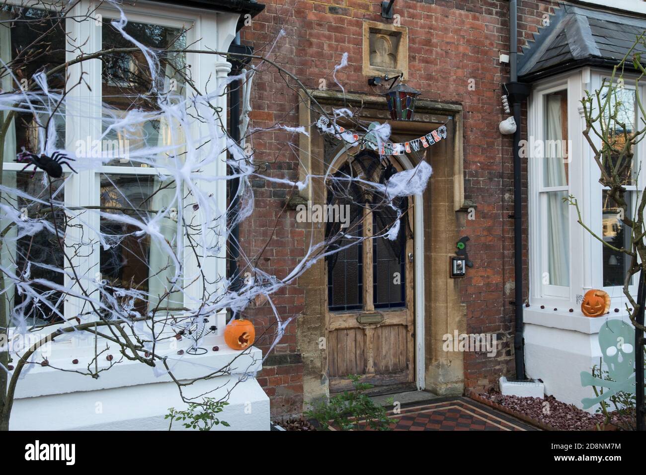 Windsor, UK. 31st October, 2020. Halloween decorations are ...