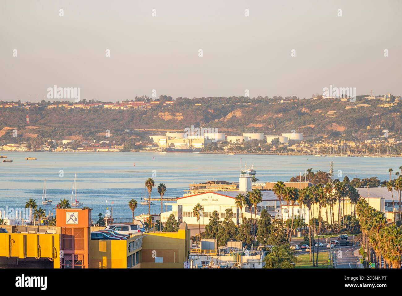 San Diego Harbor on an October morning. San Diego, CA, USA. Stock Photo