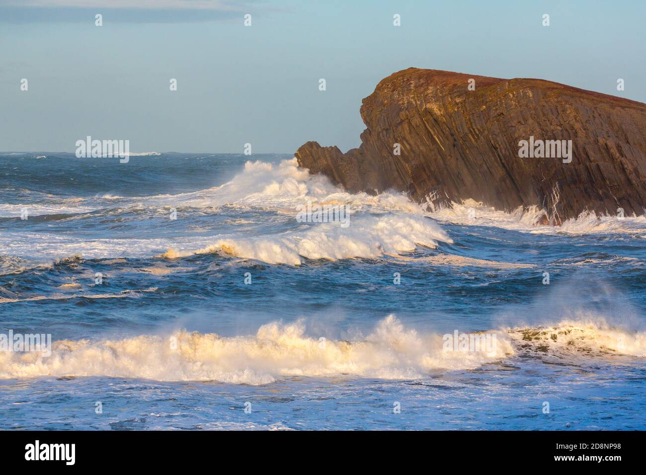 Arnia beach, Liencres , Piélagos, Cantabrian sea, Cantabria, Spain, Europe Stock Photo