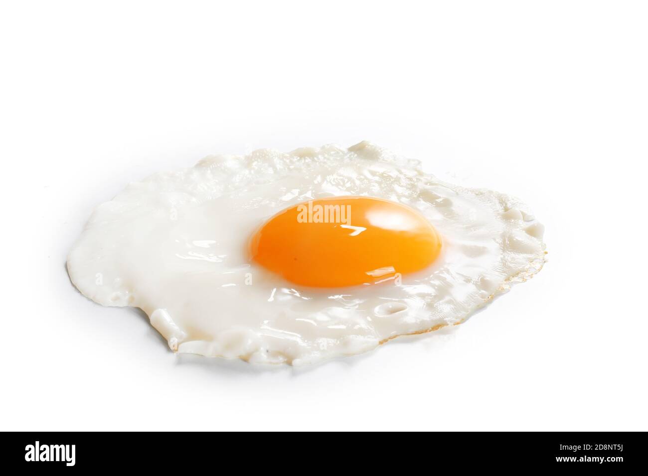 fried egg isolated on white background,breakfast,egg Stock Photo