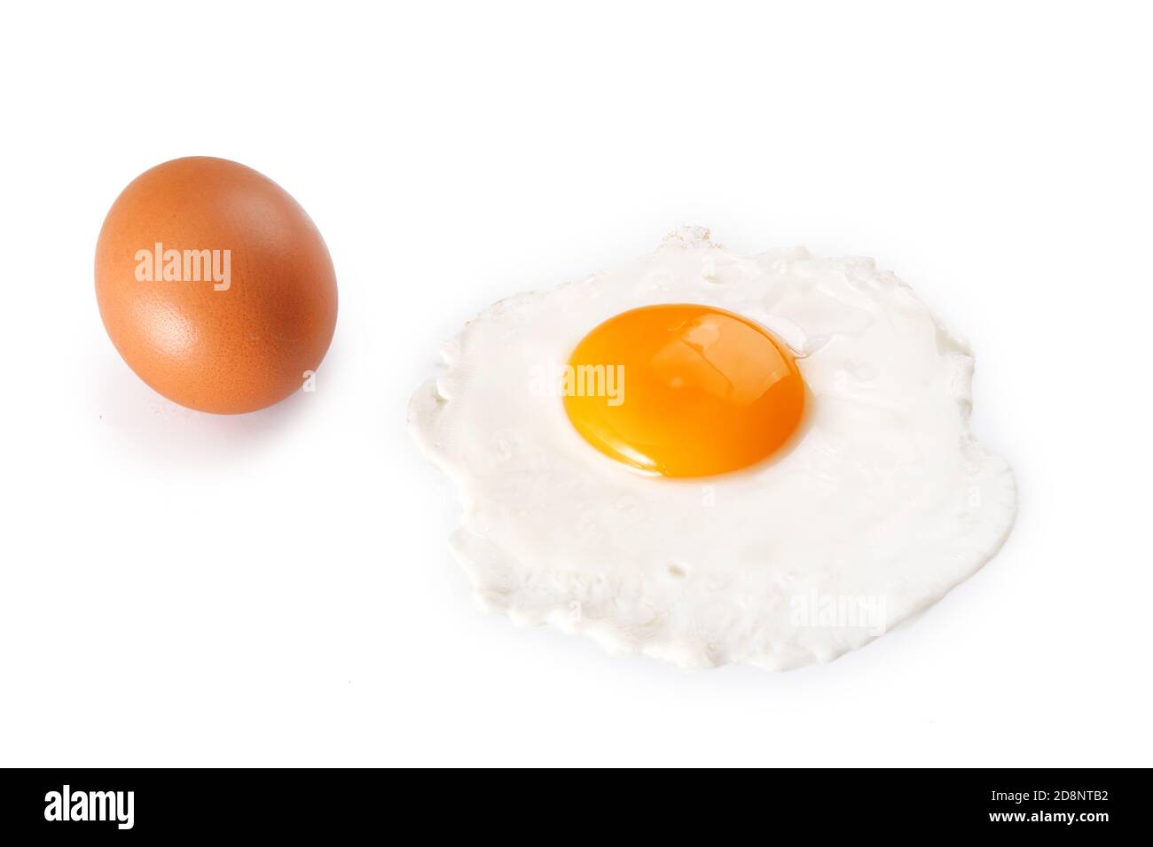 fried egg isolated on white background,breakfast,egg Stock Photo