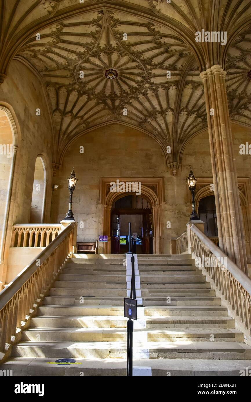 The Hall Staircase at Christ Church, Oxford, England, appears in the