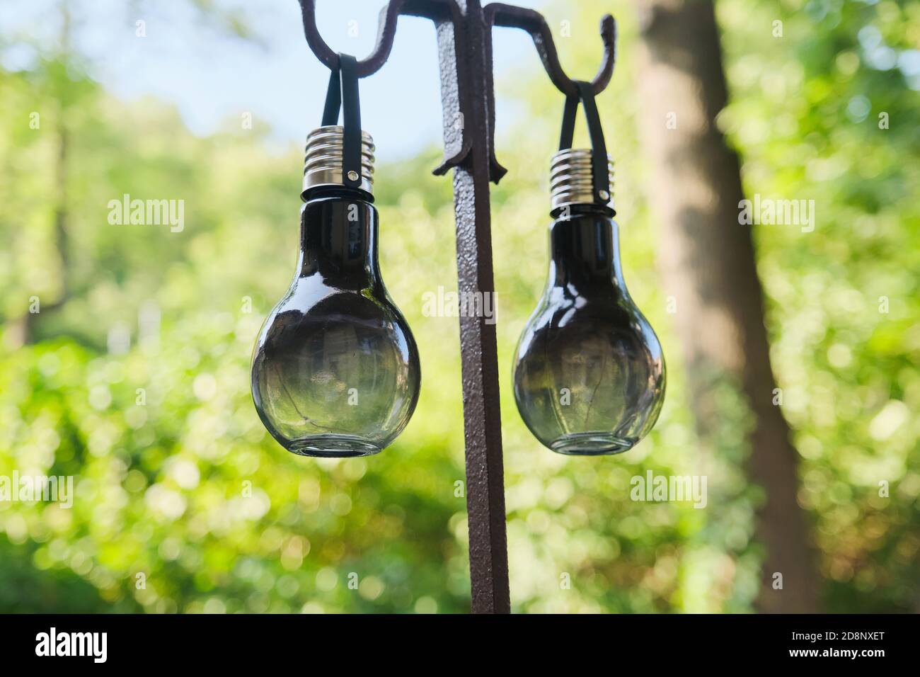 Lamp on the terrace, garden lamp solar powered Stock Photo Alamy