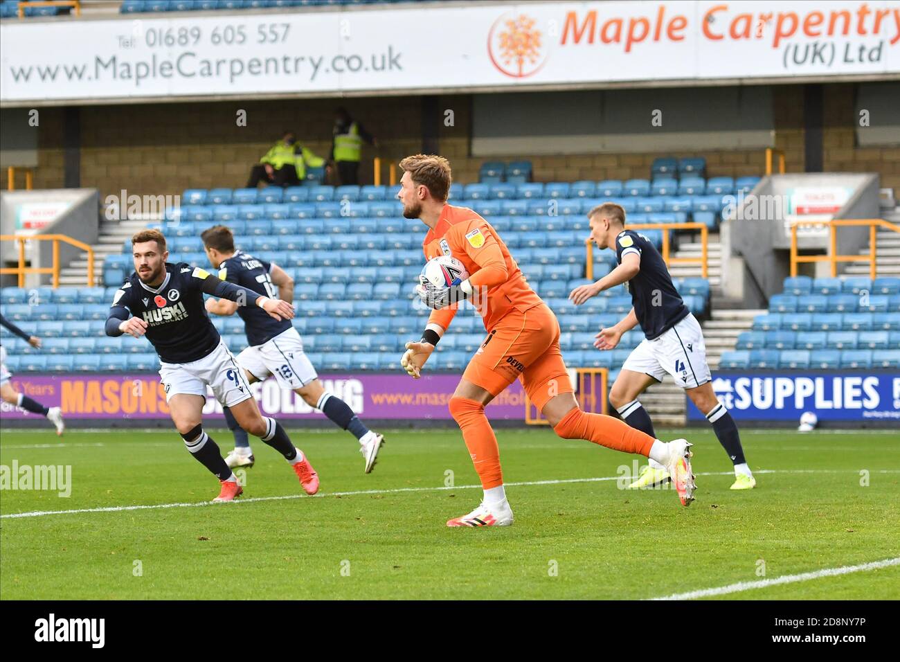 LONDON, ENGLAND. OCTOBER 31ST Ben Hamer of Huddersfield in action during the Sky Bet