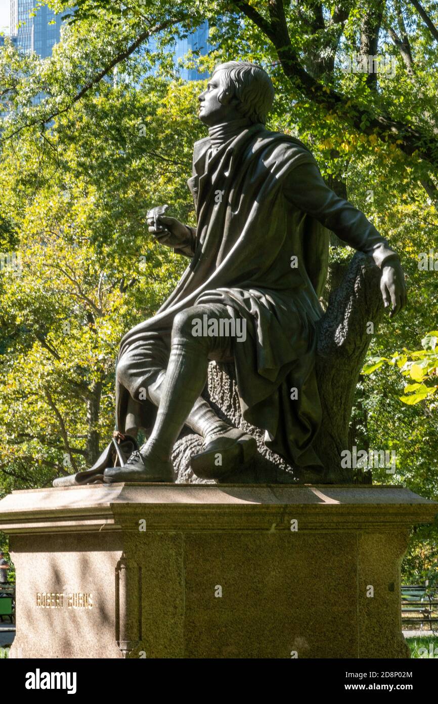 Robert Burns Sculpture is located at the South end of Literary Walk in
