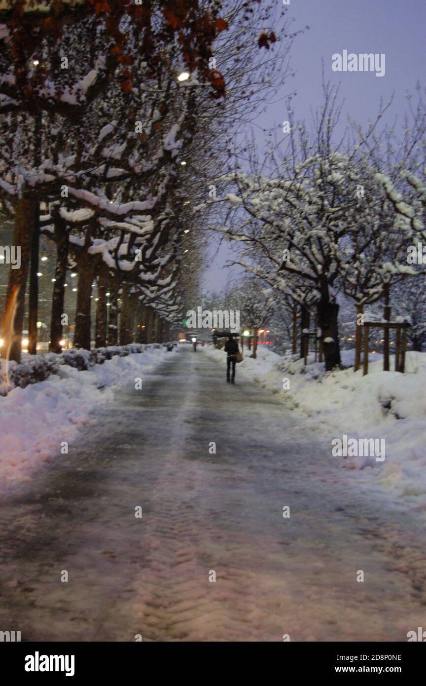 Turin under the snow Stock Photo Alamy