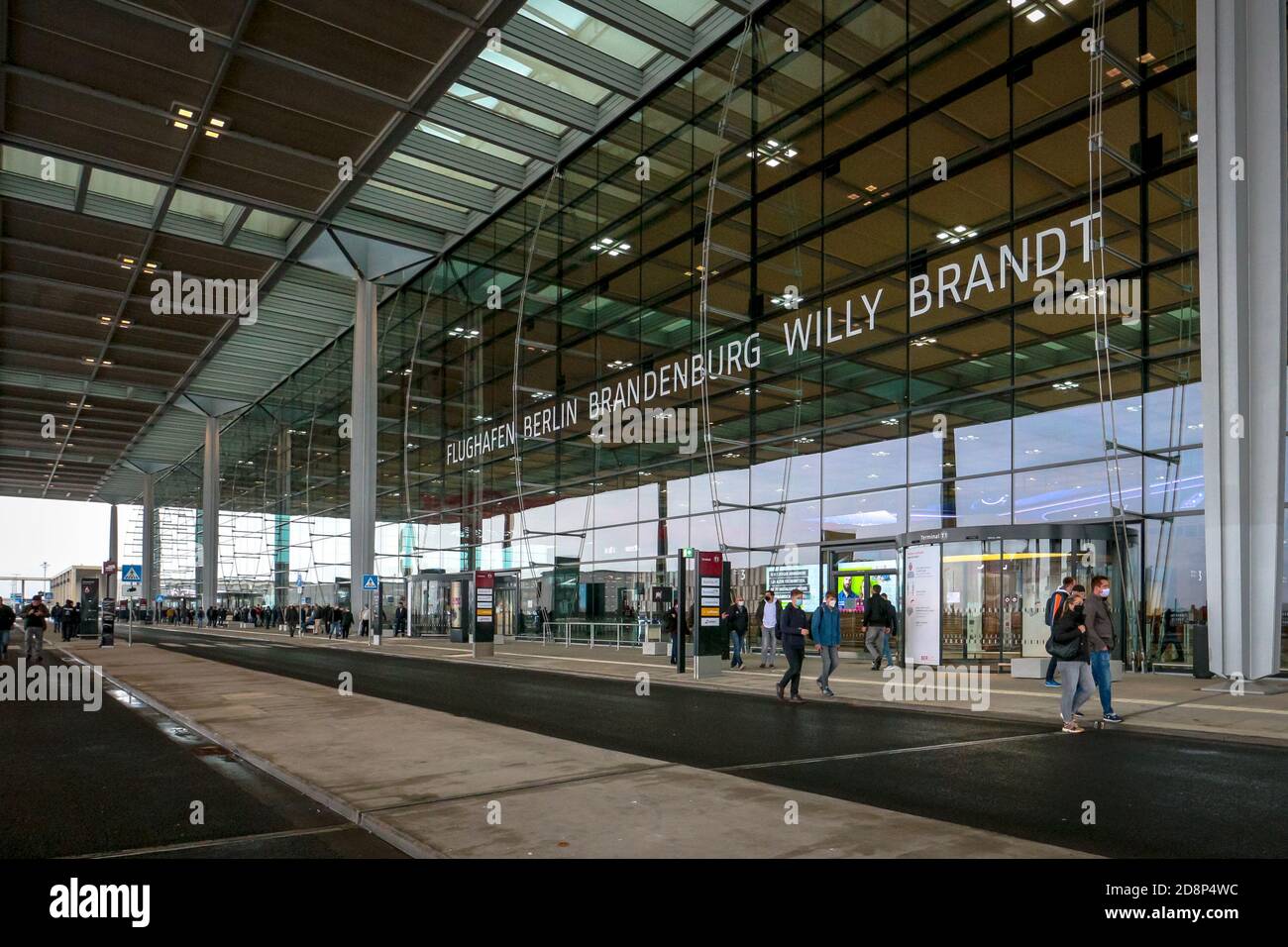 Exterior of Terminal 1 of newly opened Berlin Brandenburg International Airport (BER), or