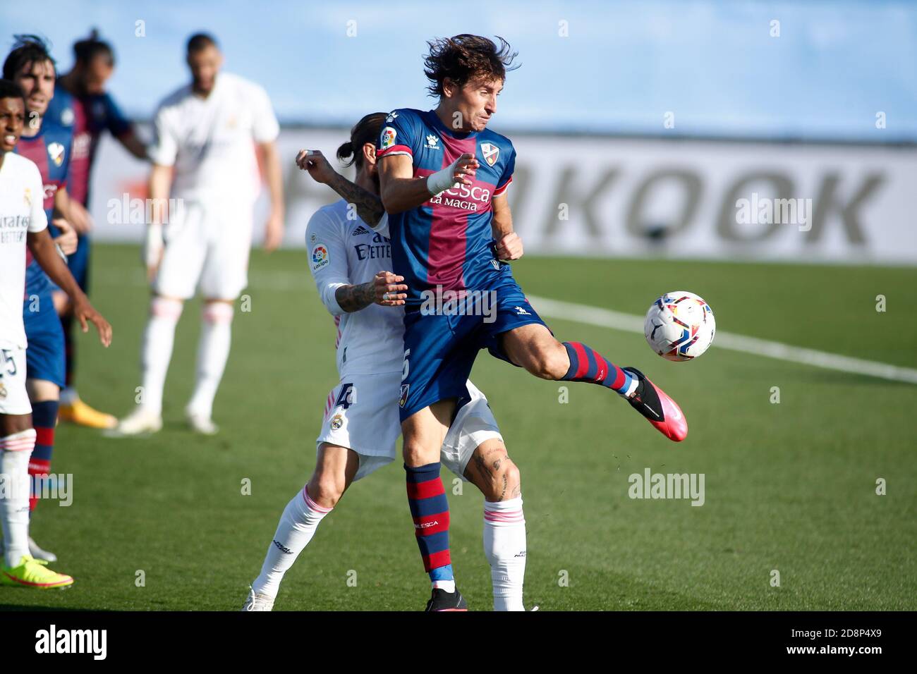 Madrid, Spain. 31st October, 2020. Pedro Mosquera of Huesca in action during the Spanish championship La Liga football match between Real Madrid and SD Huesca on October 31, 2020 at Alfredo Di Stefano stadium in Valdebebas, Madrid, Spain - Photo Oscar J Barroso / Spain DPPI / DPPI Credit: LM/DPPI/Oscar Barroso/Alamy Live News Stock Photo