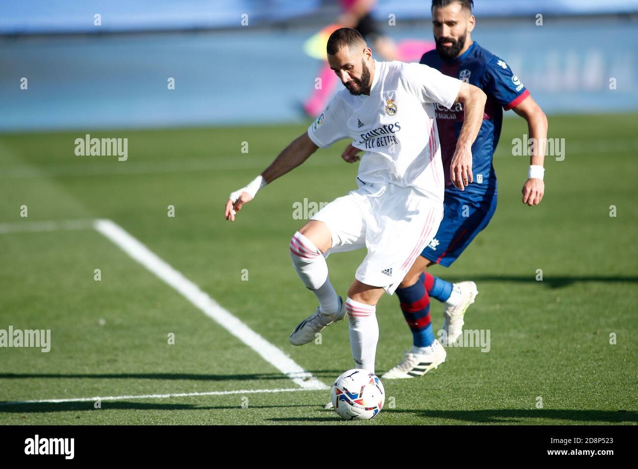 Madrid, Spain. 31st October, 2020. Karim Benzema of Real Madrid in action during the Spanish championship La Liga football match between Real Madrid and SD Huesca on October 31, 2020 at Alfredo Di Stefano stadium in Valdebebas, Madrid, Spain - Photo Oscar J Barroso / Spain DPPI / DPPI Credit: LM/DPPI/Oscar Barroso/Alamy Live News Stock Photo