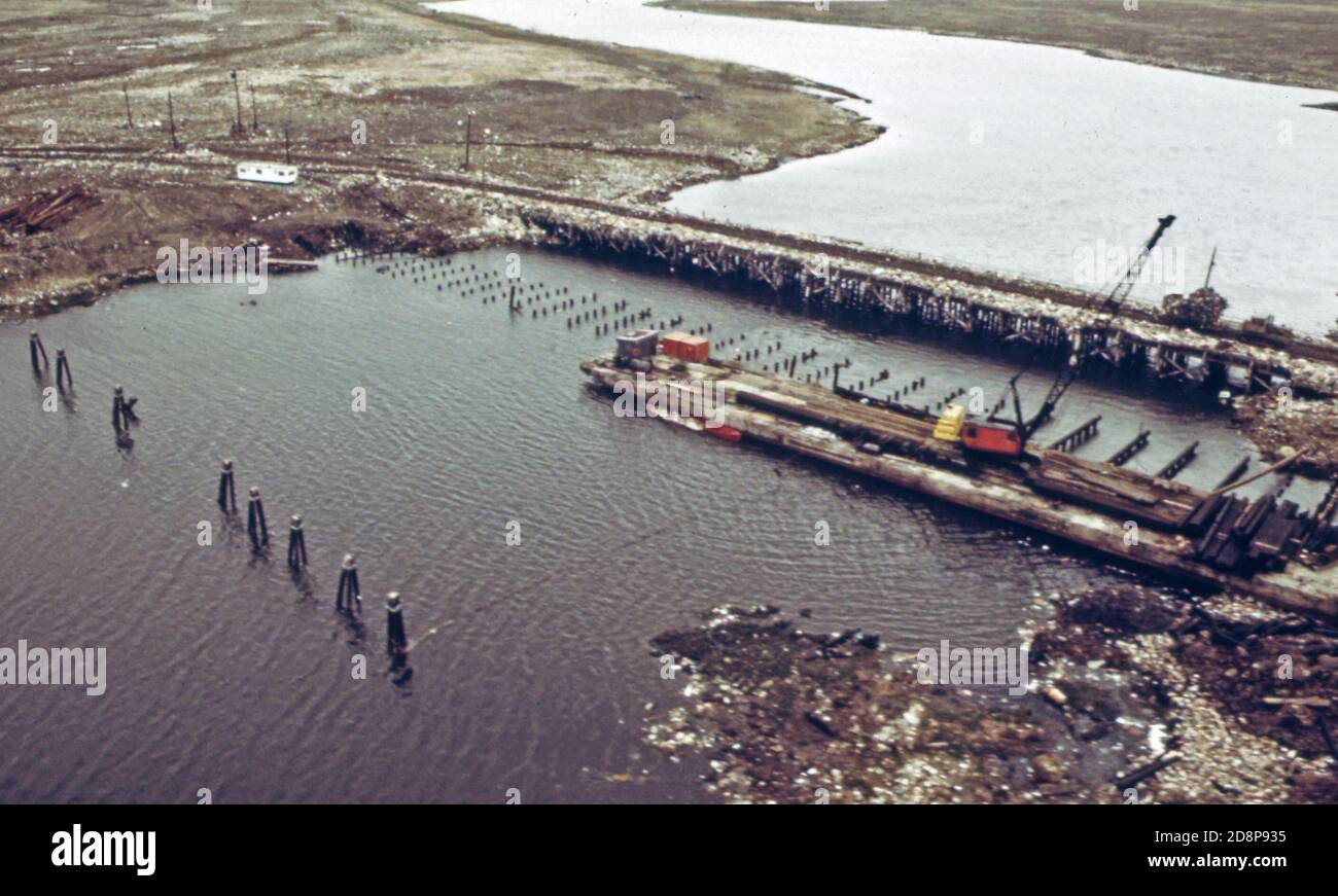 Fresh Kills on Staten Island; just east of Carteret; NY. Solid waste