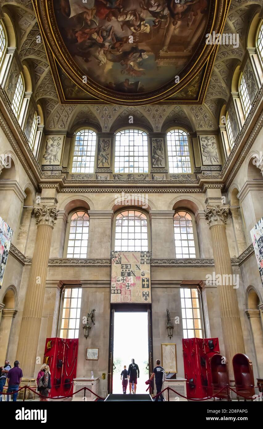 The Great Hall of Blenheim Palace, the principal residence of the Dukes