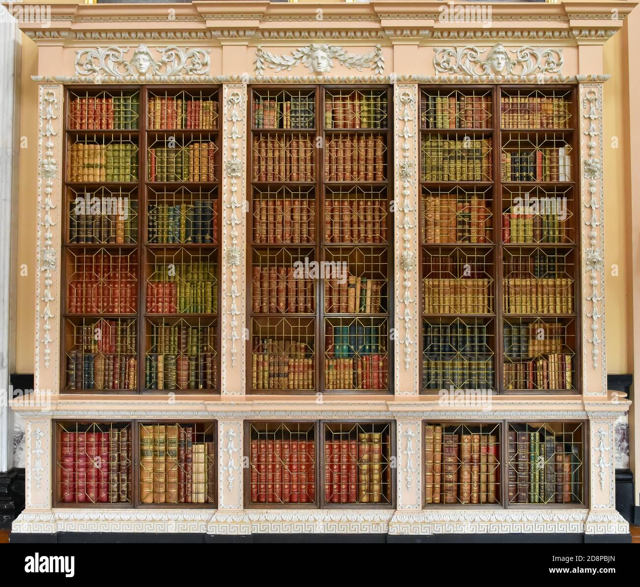 Bookshelves in the library at Blenheim Palace, the principal residence