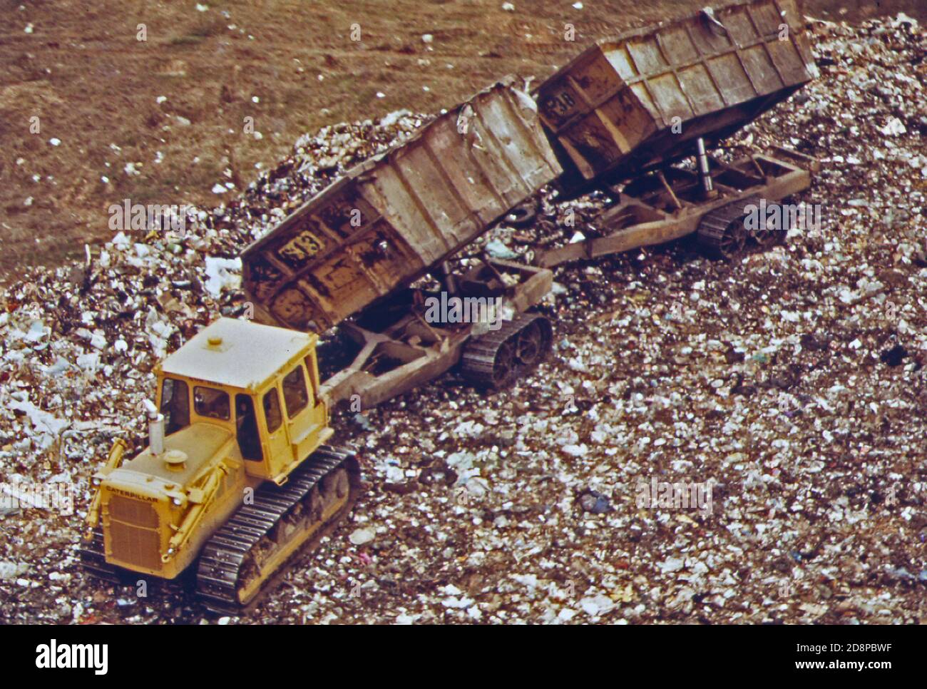 Dumping landfill at Fresh Kills; on the west shore of Staten Island ca