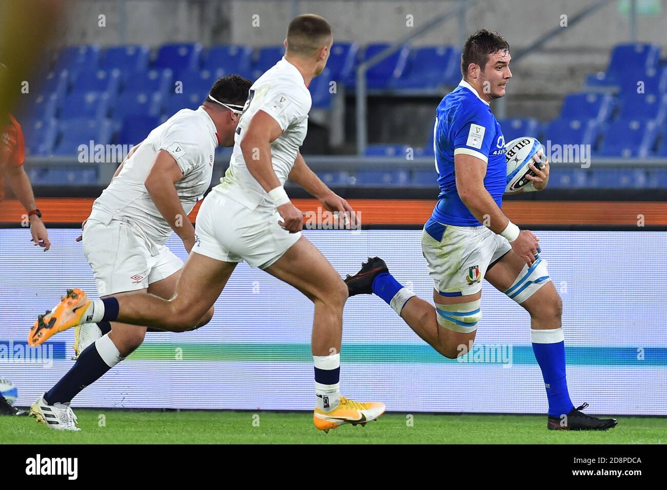 Rome, Ita. 31st Oct, 2020. Jake Polledri of Italy-Italy v England, Six Nation, Rugby, Rome, Italy - 31-10-2020 Credit: Independent Photo Agency/Alamy Live News Stock Photo
