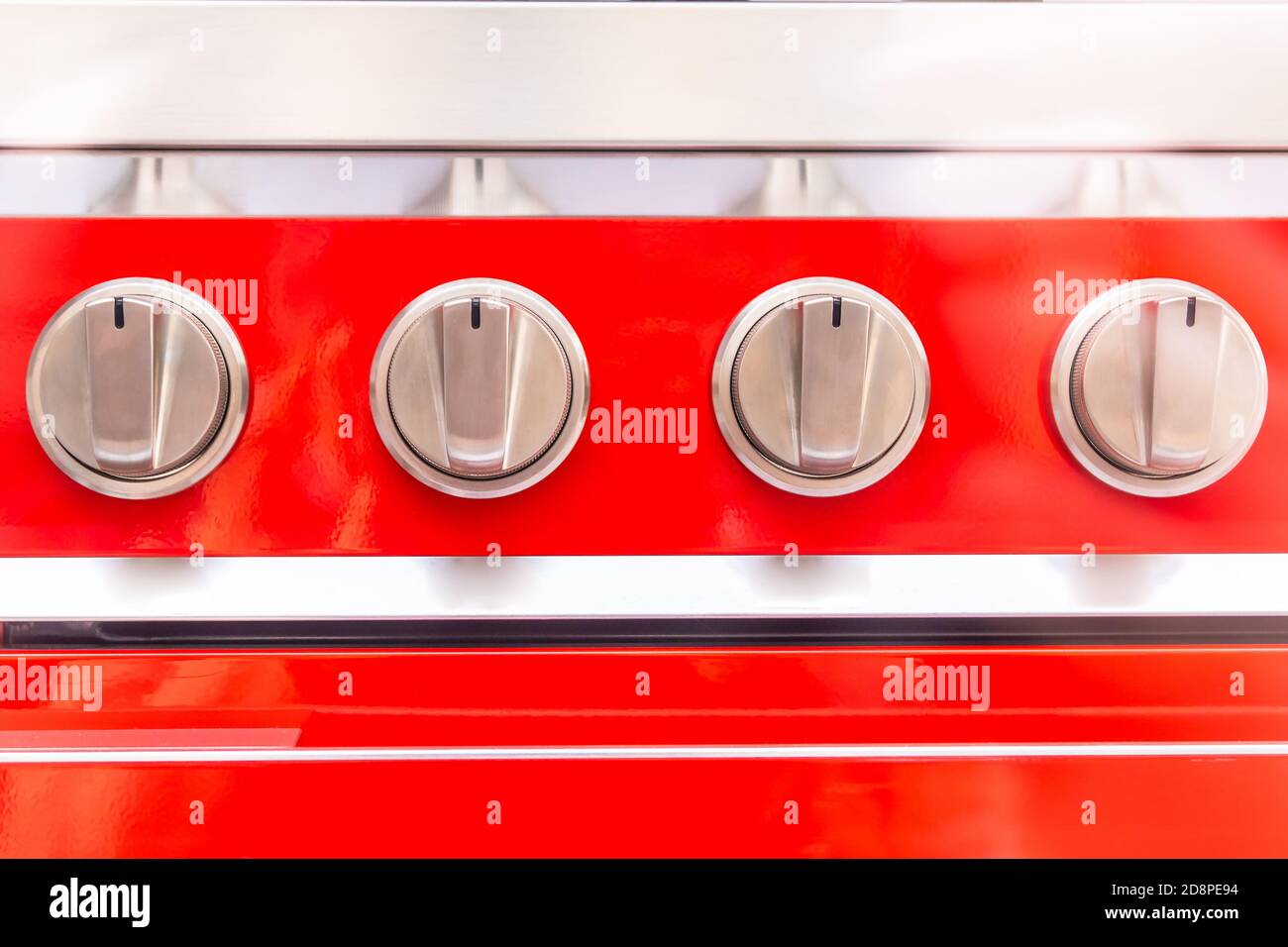 switches on the electric stove and gas stove Stock Photo Alamy