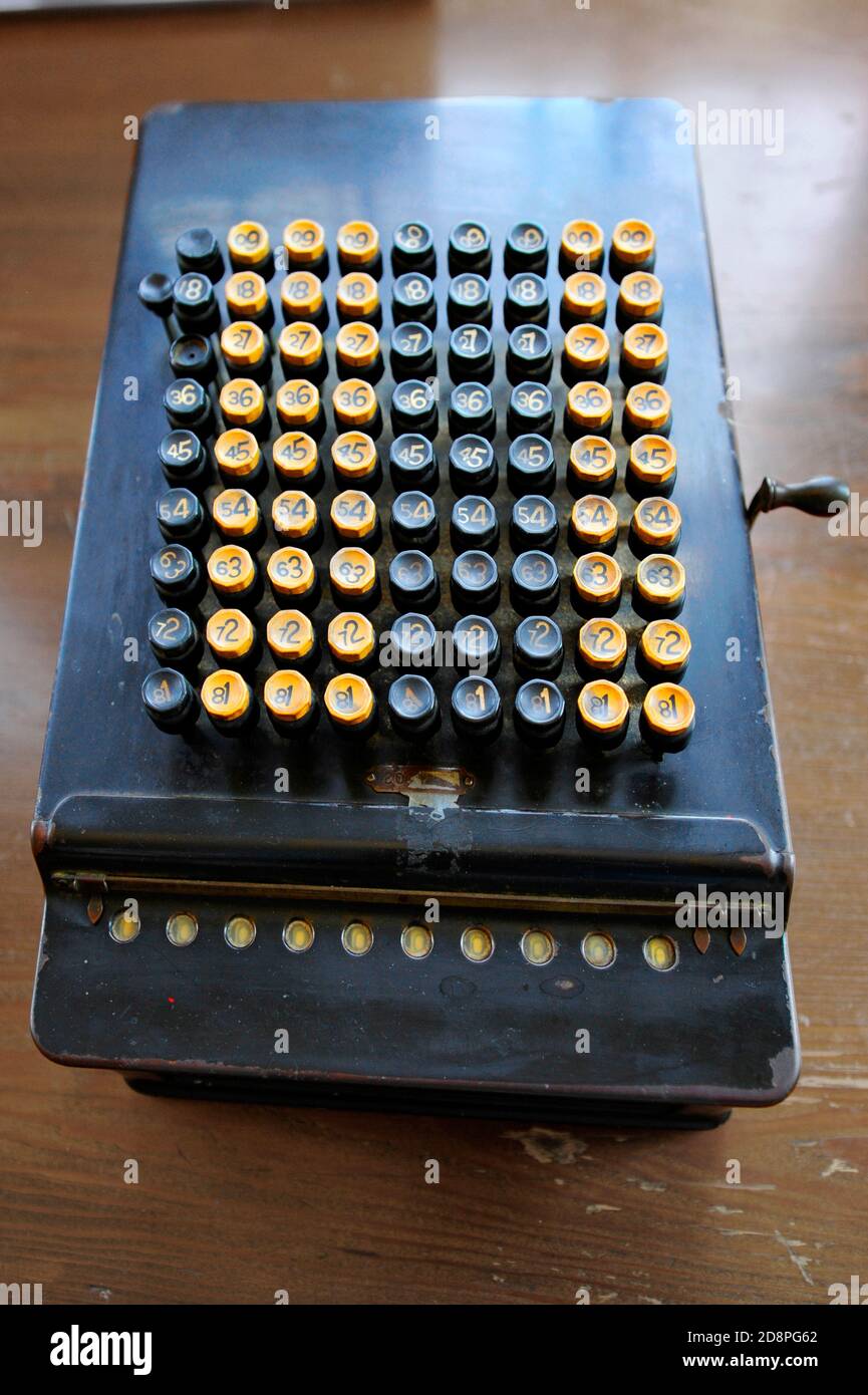 Comptometer calculator Naples Florida Depot Collier County Museum Stock Photo