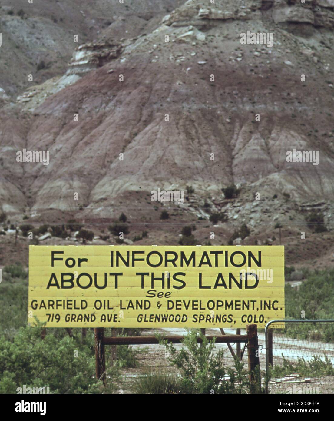 Land development advertising in Rocky Mountains Location in or near