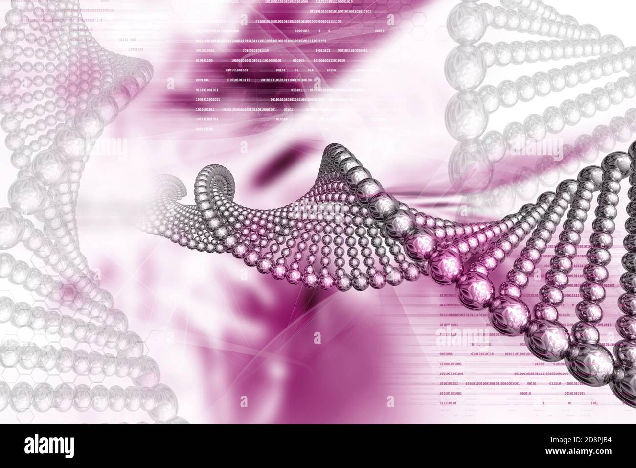 Digital illustration of DNA in color background Stock Photo - Alamy