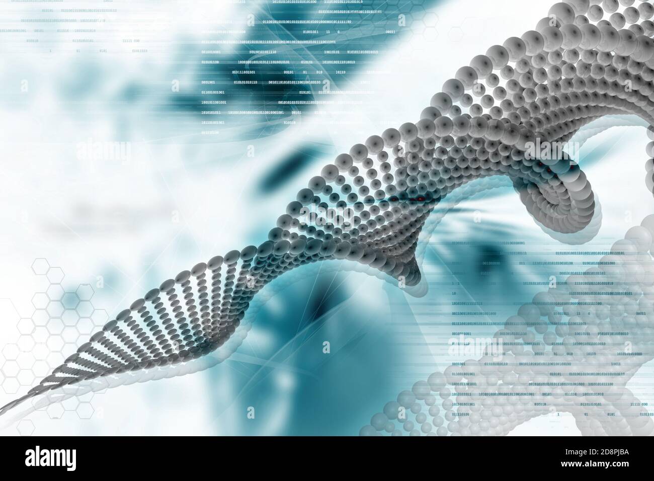 Digital illustration of DNA in color background Stock Photo - Alamy