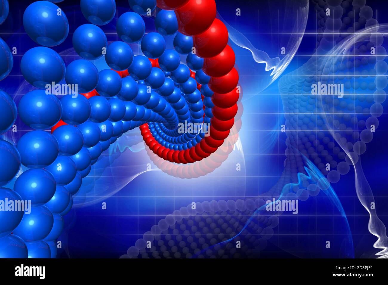 Digital illustration of DNA in color background Stock Photo - Alamy