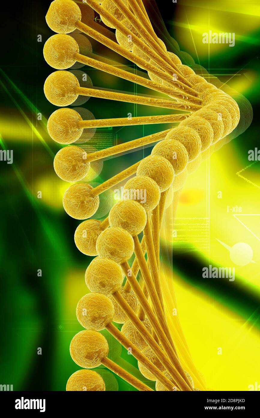 3d dna in color background Stock Photo - Alamy