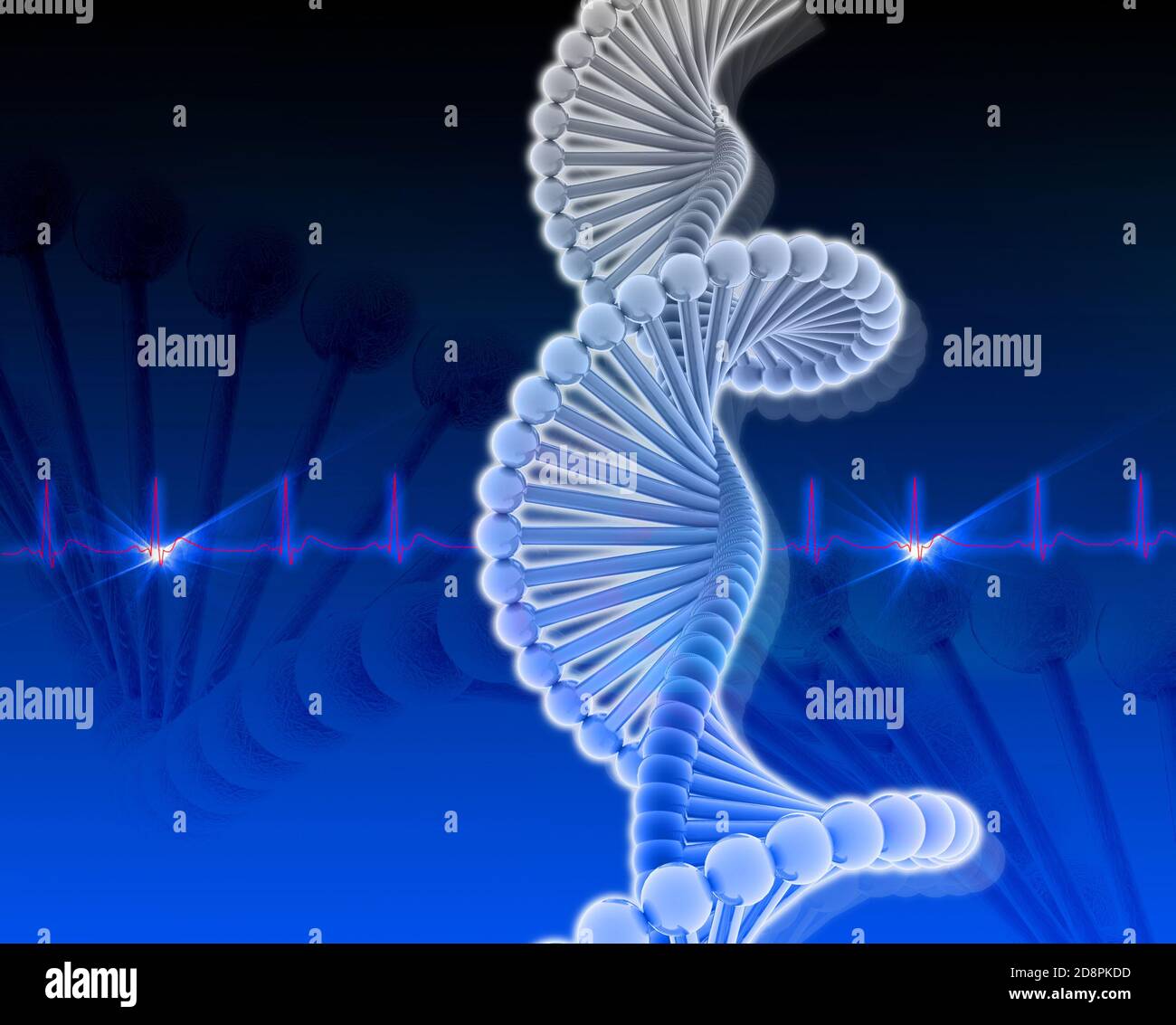Dna in color background Stock Photo - Alamy