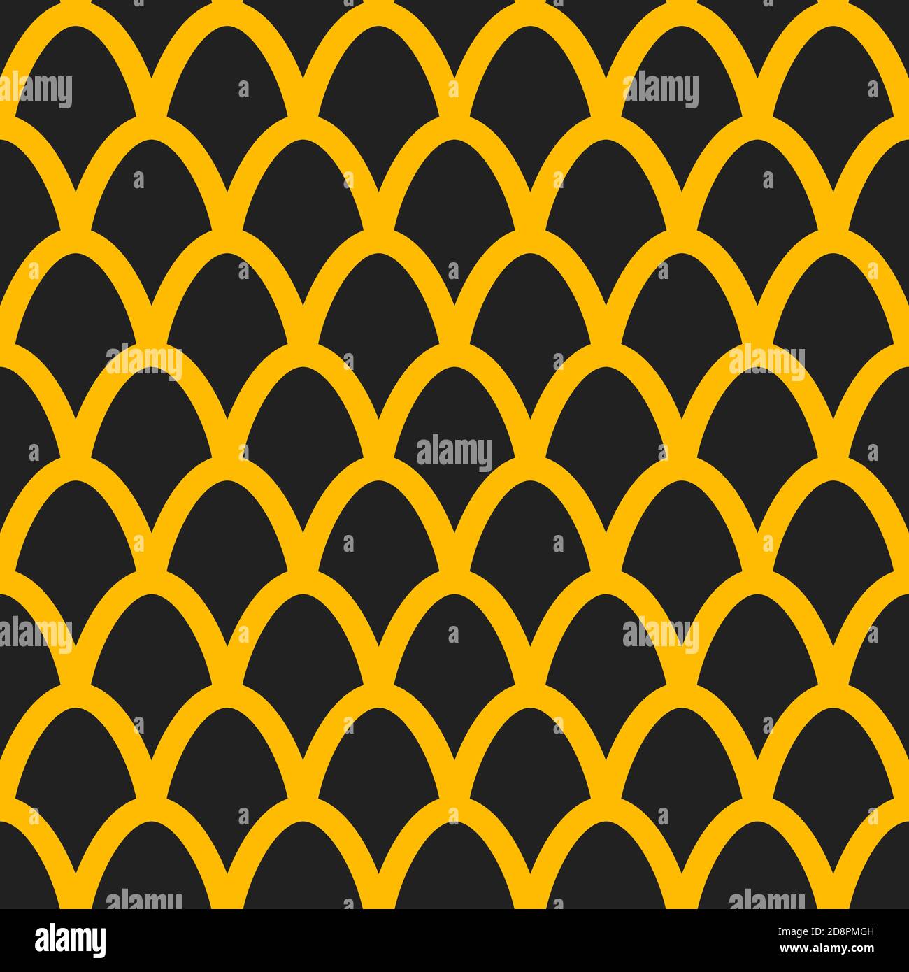 Fish scales seamless pattern. Mermaid tail background Stock Vector