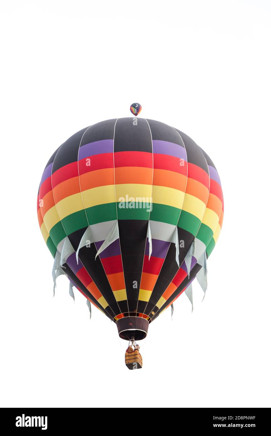 A Large Colorful Hot Air Balloon With The Illusion Of A Smaller Balloon On Top Of It Isolated On A White Background Stock Photo Alamy A Large Colorful Hot Air Balloon With The Illusion Of A Smaller Balloon On Top Of It Isolated On A White Background Stock Photo Alamy