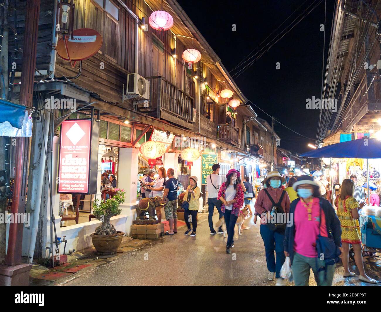 LOEI CHIANG KHAN THAILAND-18 OCTOBER 2020: Chiang Khan Walking Street