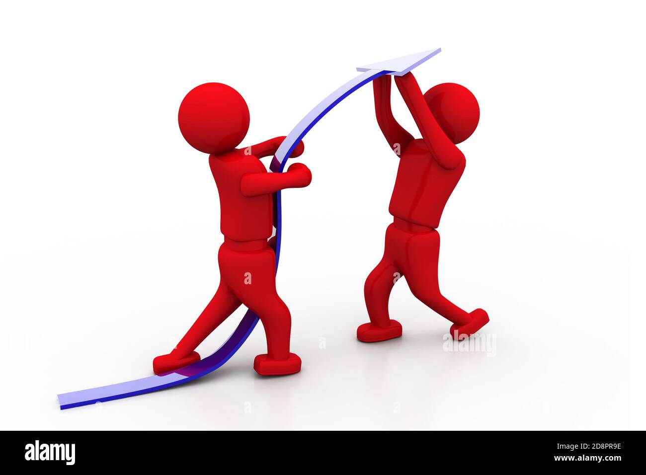 Growing business graph with people Stock Photo Alamy