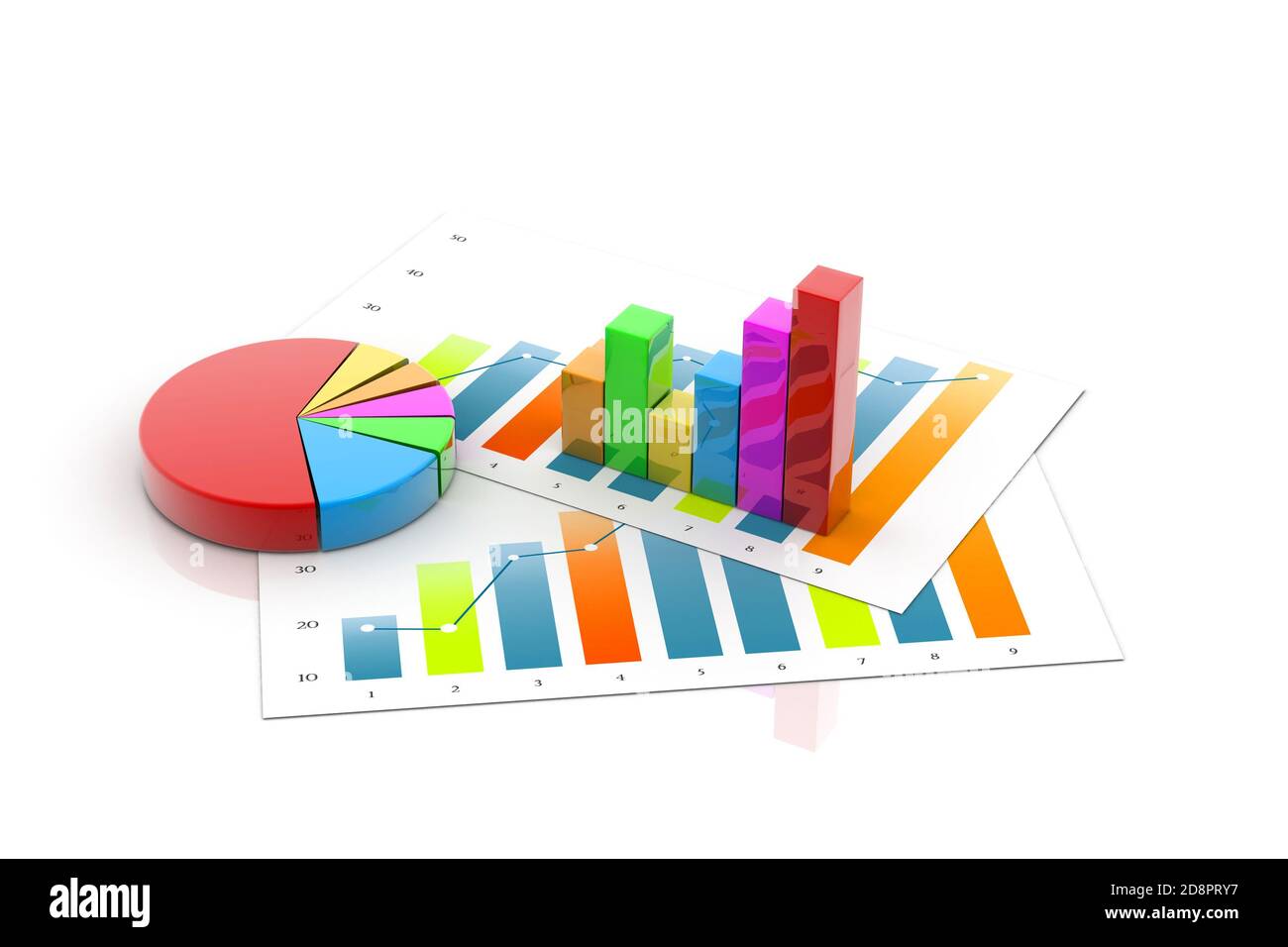 Business graph with chart Stock Photo - Alamy