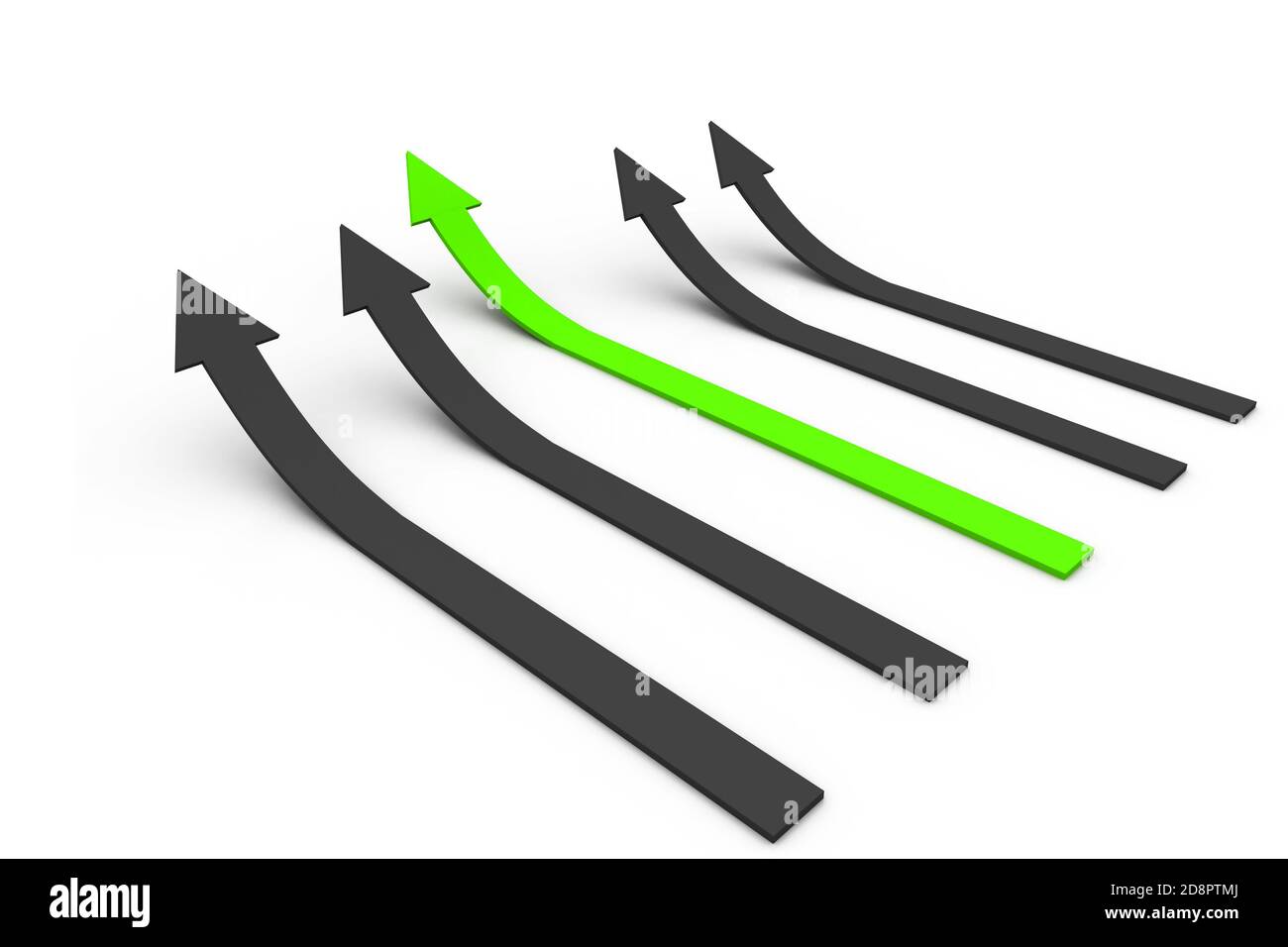 Course Arrow Arrows race to success pointing Stock Photo - Alamy