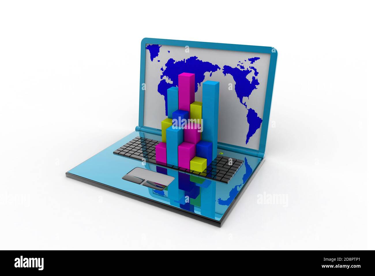 Graph in computer Stock Photo - Alamy