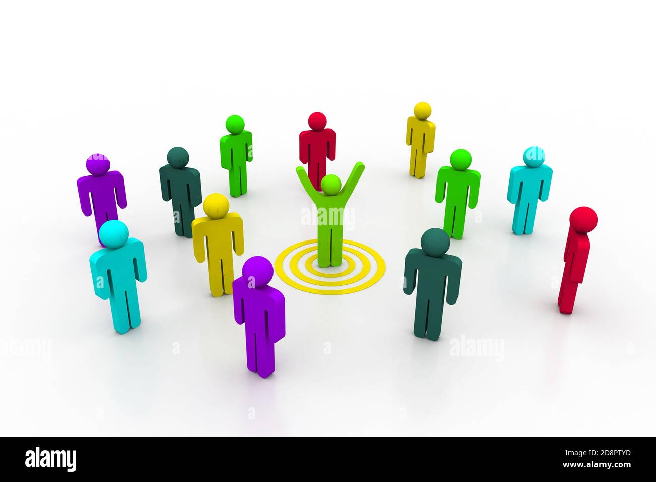 Team leader target Stock Photo Alamy