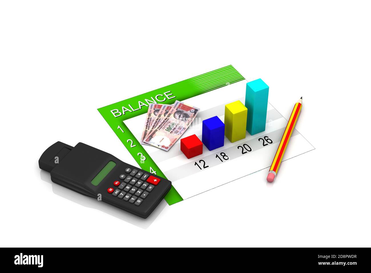 Financial graph, chart with money Stock Photo - Alamy