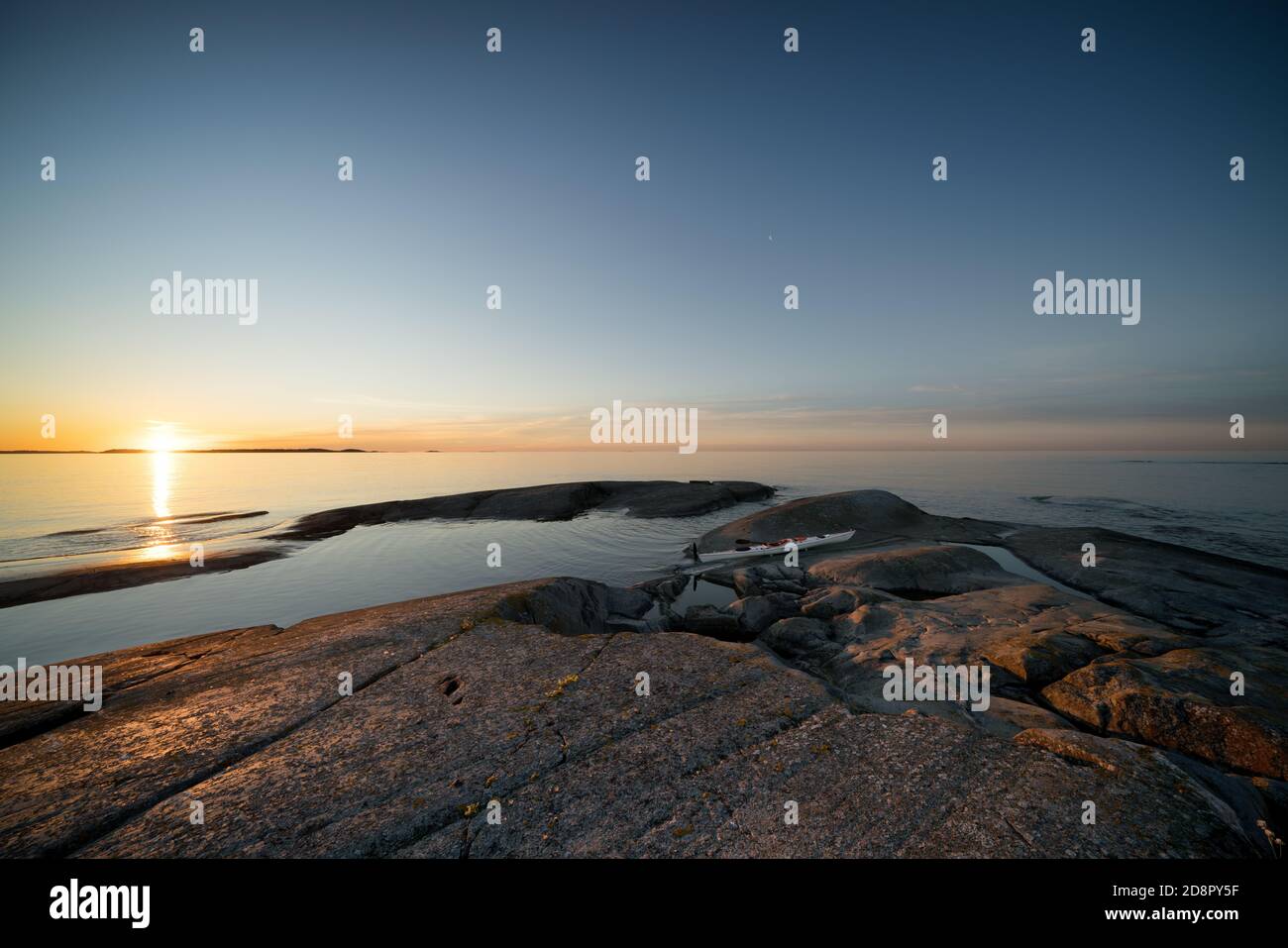 Sunrise at Smörskär island, Inkoo, Finland Stock Photo