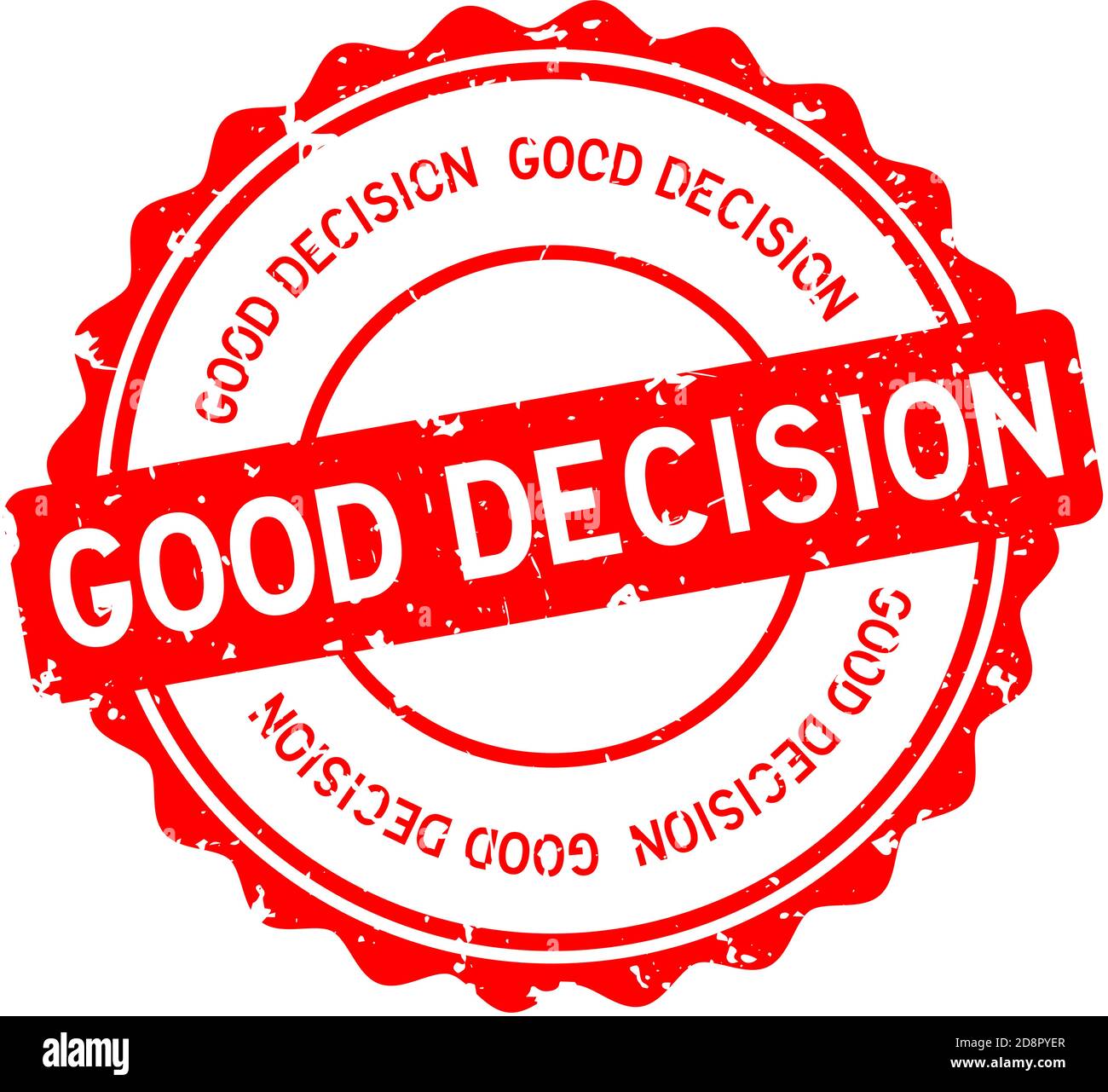 grunge-red-good-decision-word-round-rubber-seal-stamp-on-white-background-stock-vector-image