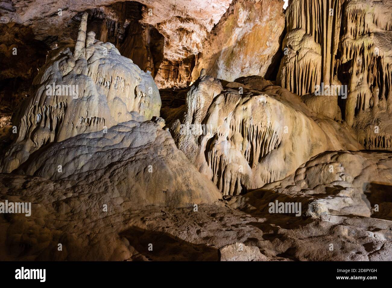 Beautiful Jura natural underground caves in France Stock Photo