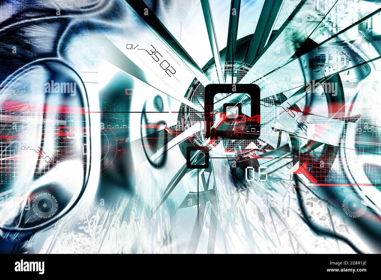 Digital illustration of color in abstract 3d background Stock Photo - Alamy