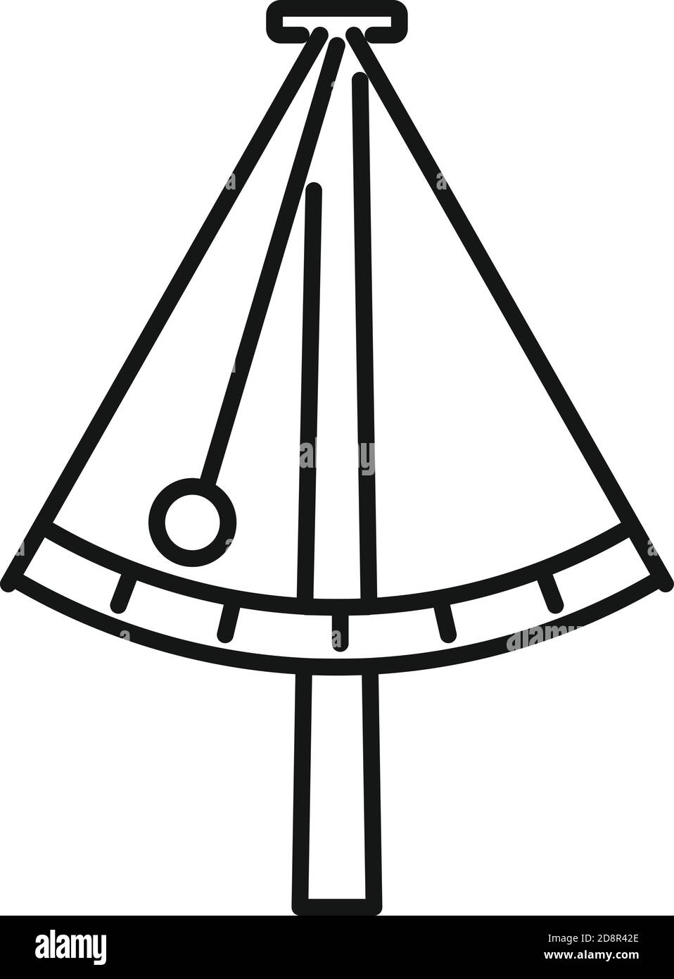 Metronome gravity icon, outline style Stock Vector