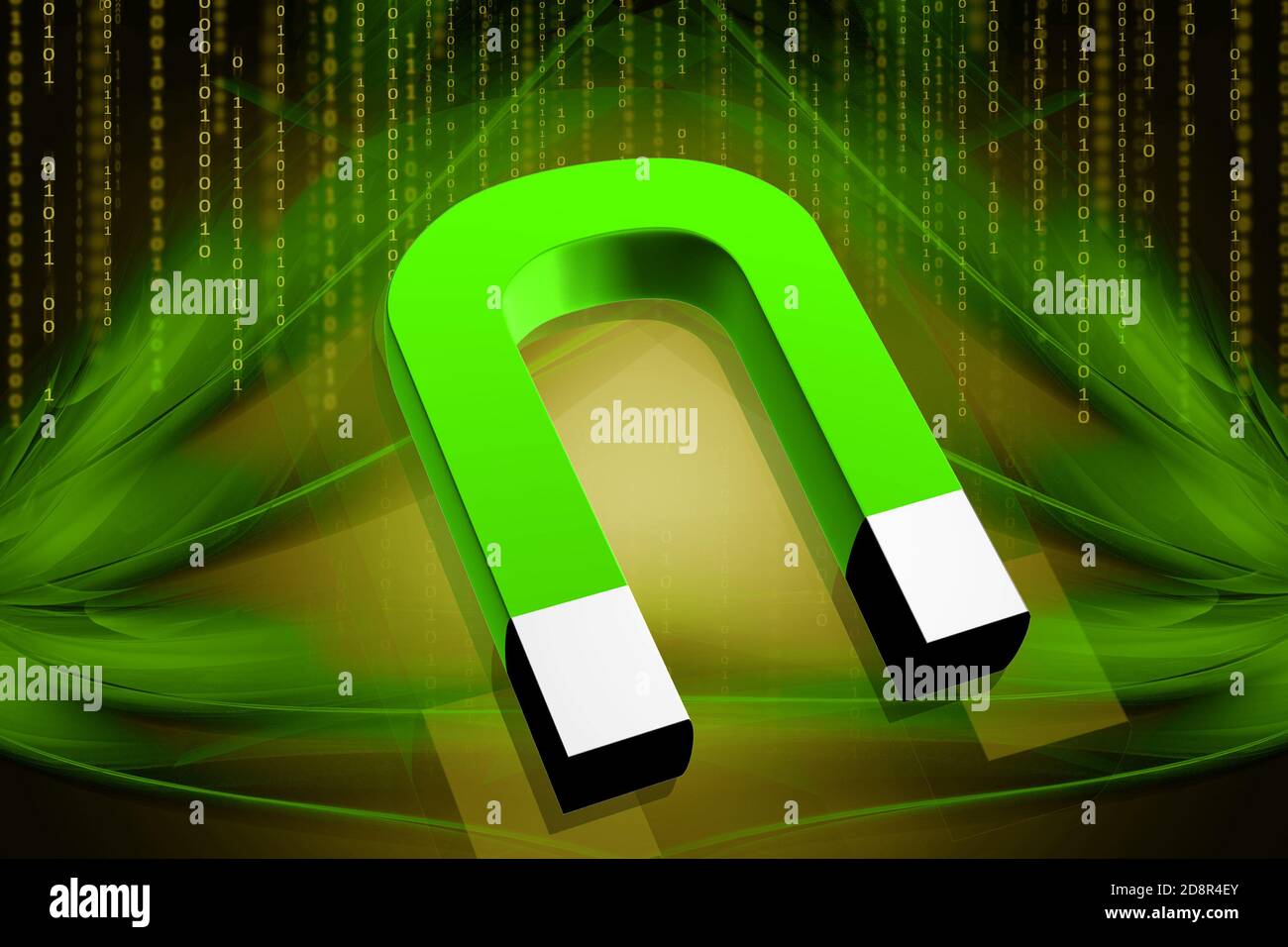 3d rendering magnet in digital color background Stock Photo - Alamy