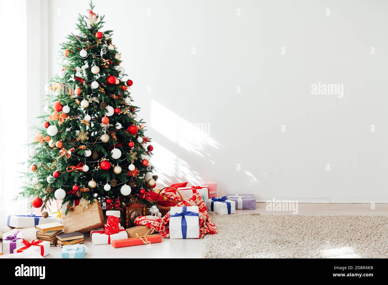 Where Is The 2022 White House Christmas Tree Coming From Christmas Decor Home Interior Christmas Tree With Gifts For The New Year  2021 2022 Stock Photo - Alamy