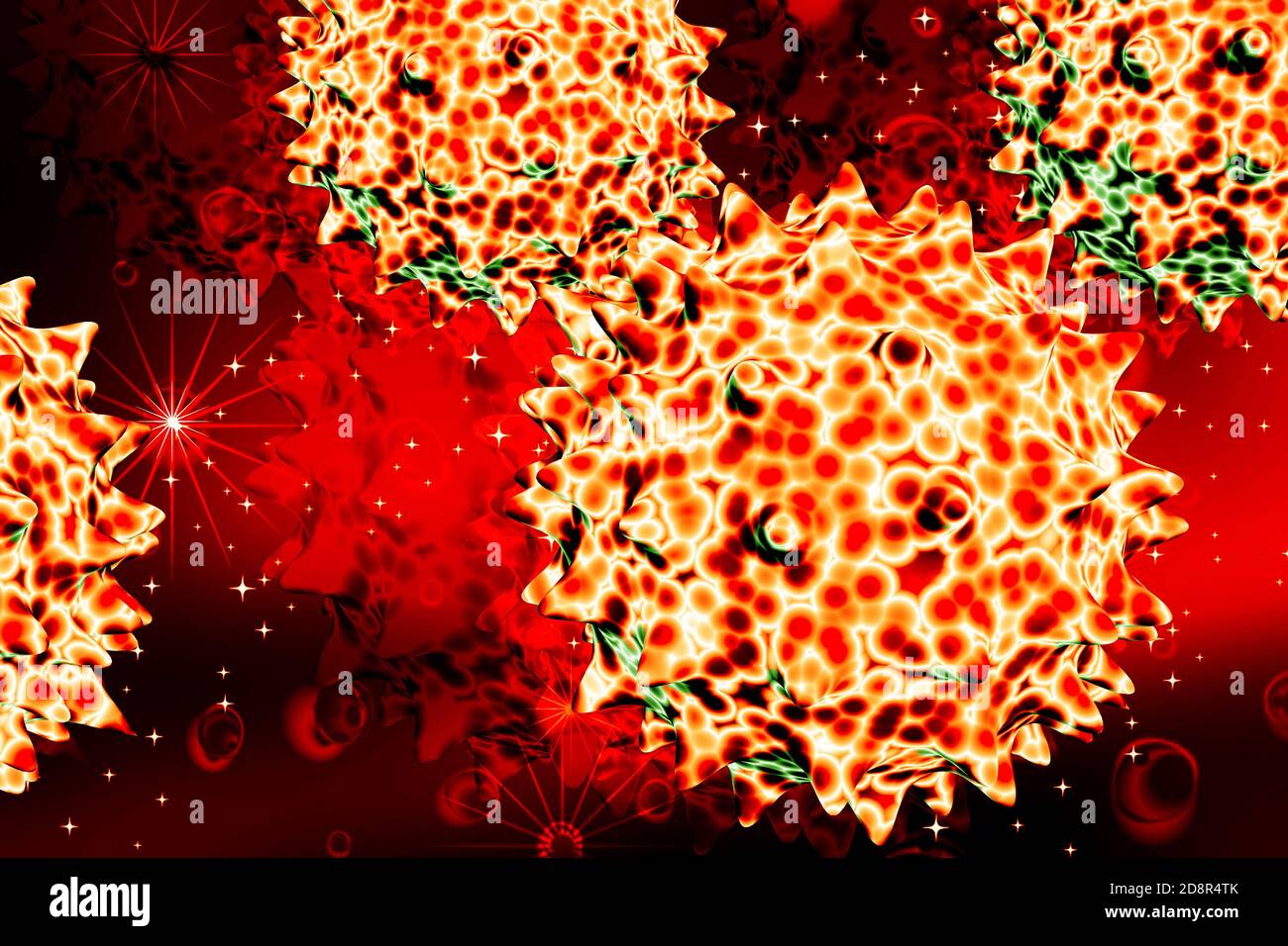 Digital illustration of 3d virus in color background Stock Photo - Alamy