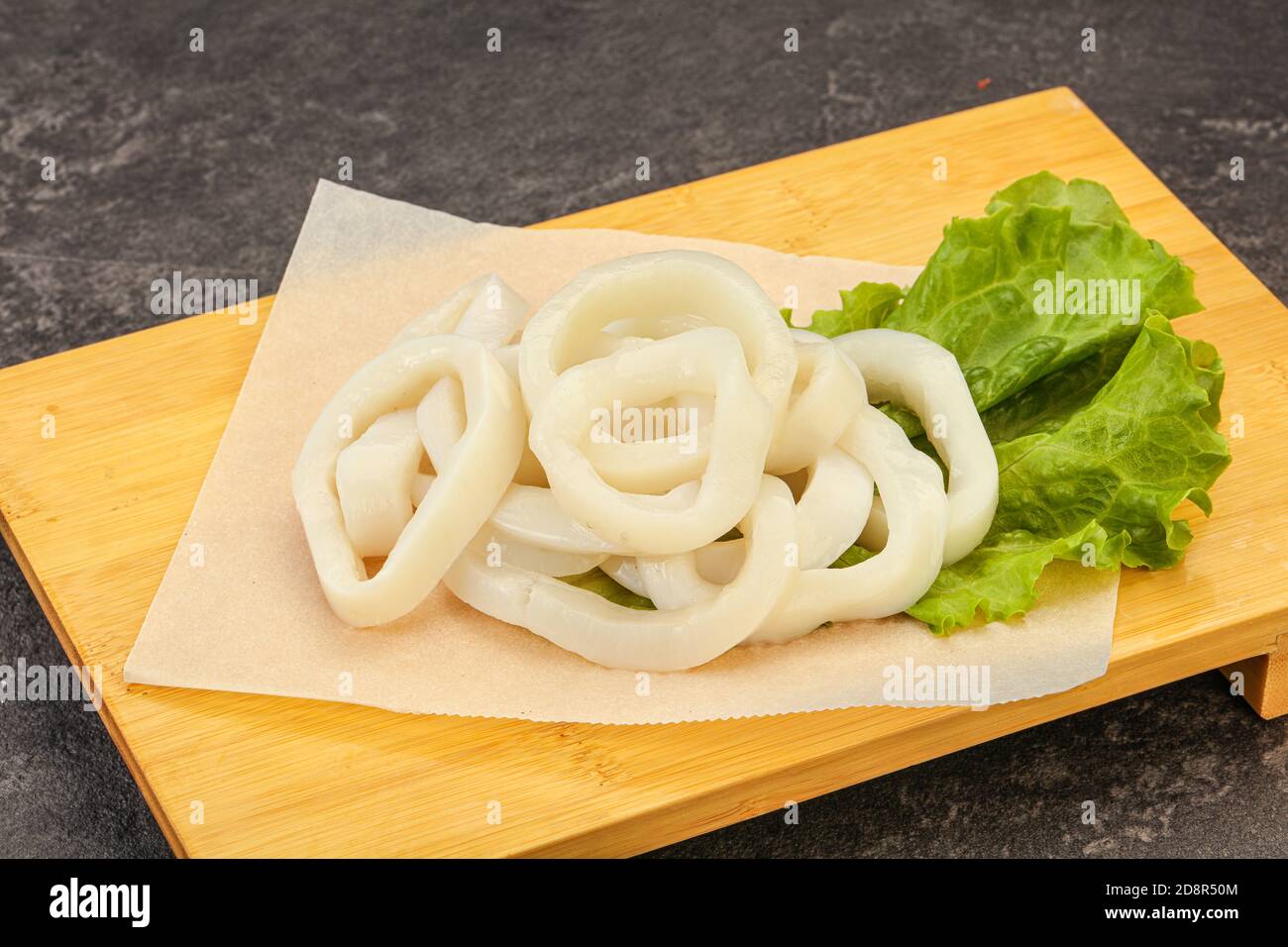 Raw squid rings ready for cooking Stock Photo - Alamy