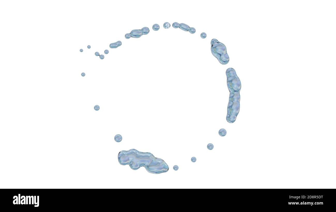 White water drops an white background. 3D rendering Stock Photo - Alamy