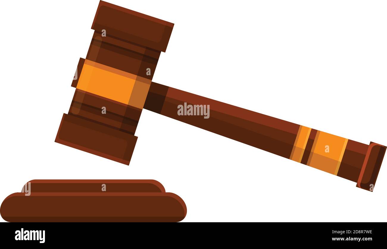 Auction gavel icon. Cartoon of auction gavel vector icon for web design