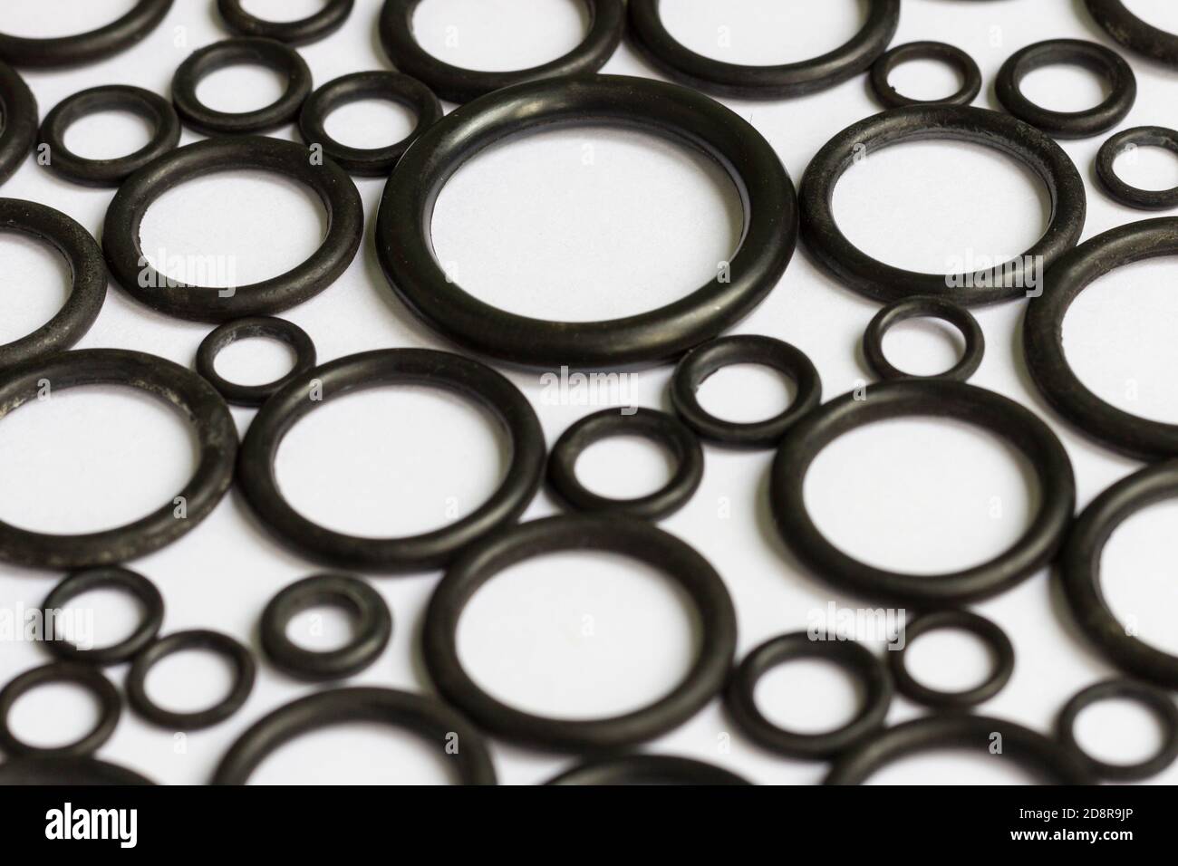A set of rubber Orings used for sealing in hydraulic and pneumatic mechanisms Stock Photo Alamy