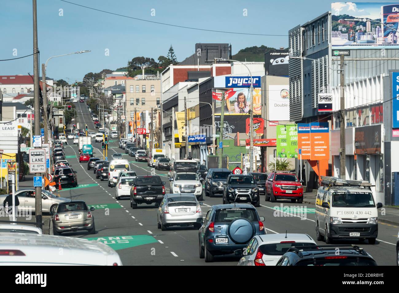 Adelaide Road, Newtown, Wellington, North Island, New Zealand Stock Photo